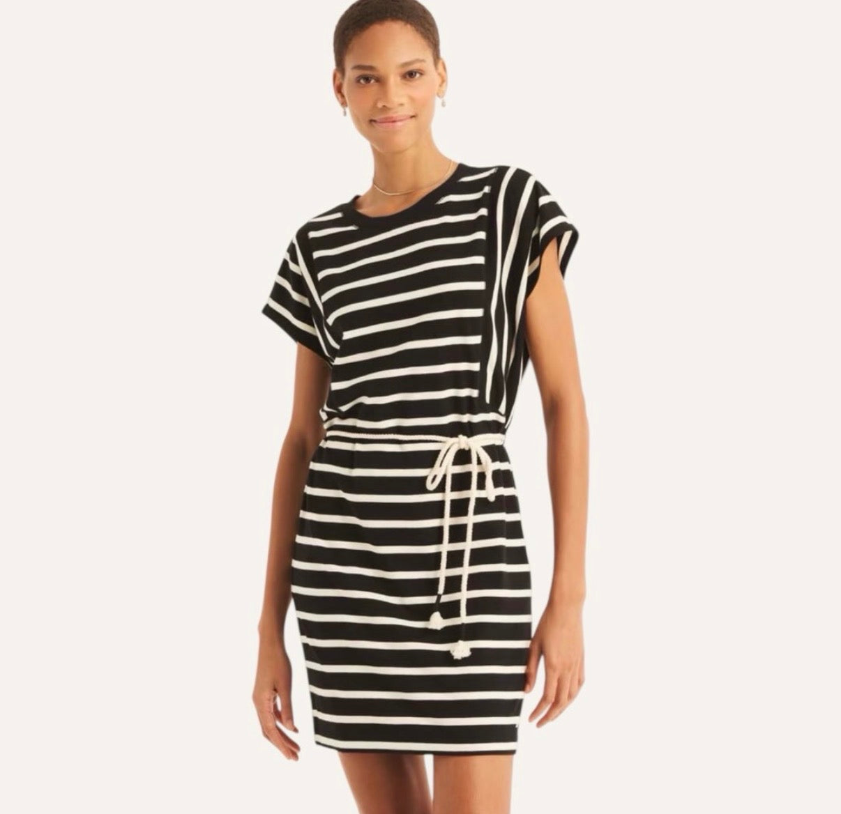 Vestido nautica rayas negras