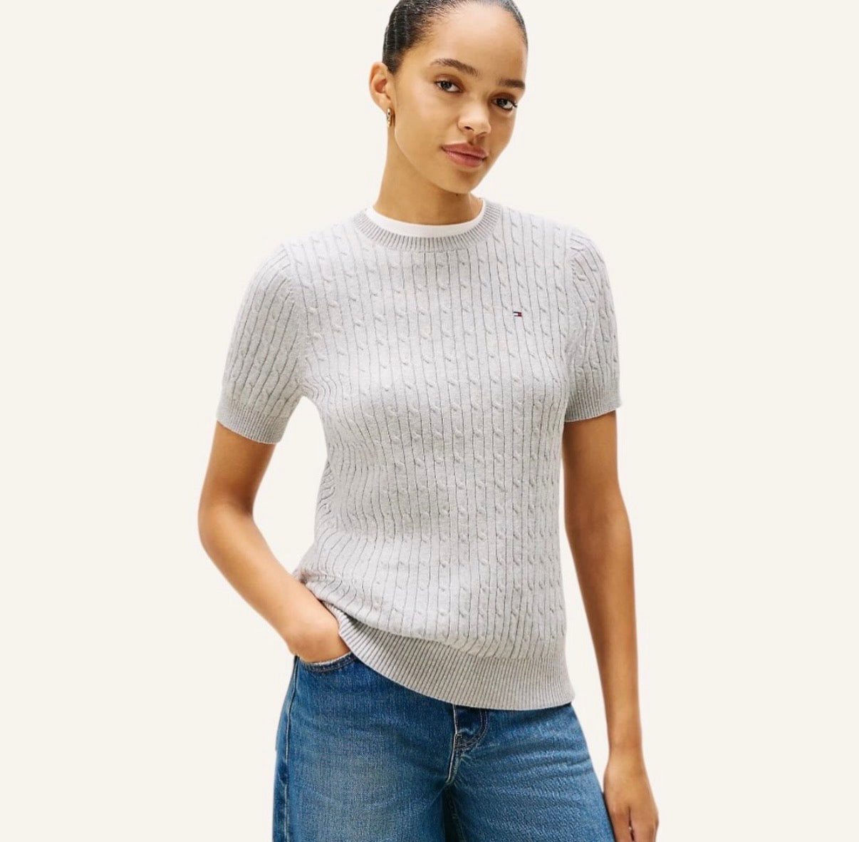 Blusa tommy hilfiger gris