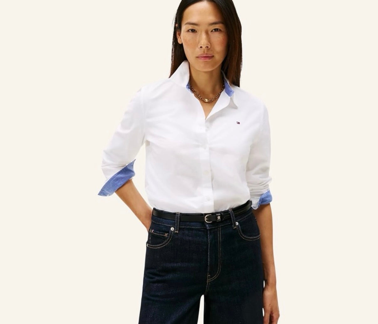 Camisera tommy hilfiger blanca