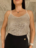 Blusa de tirantes detalle lentejuelas