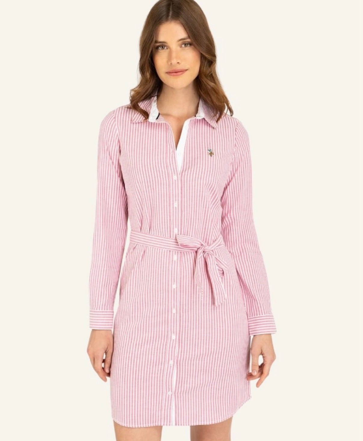 Vestido u.s. polo assn. rayas rosadas