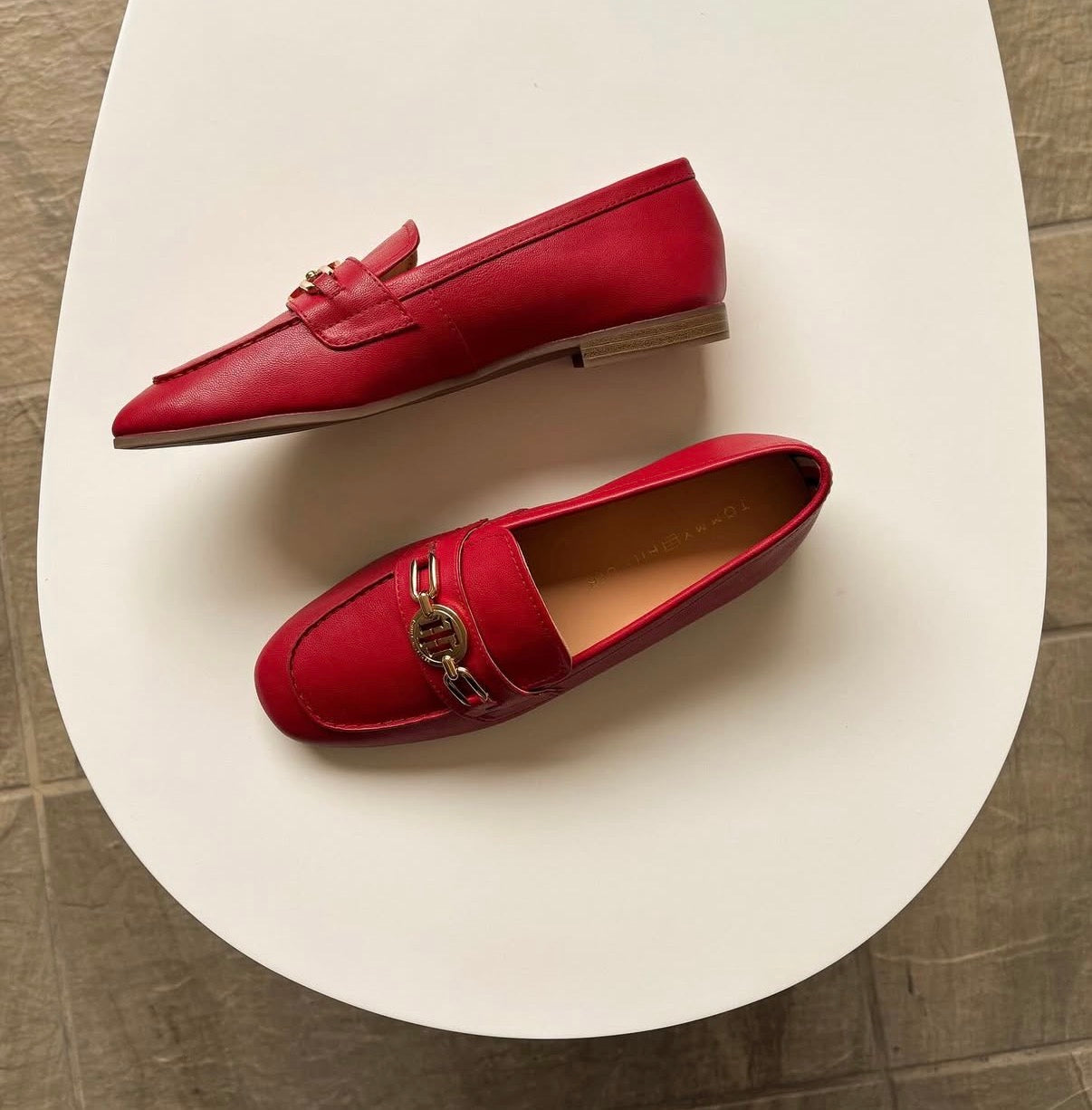 Mocasines tommy hilfiger rojos