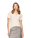 Camisa polo tommy hilfiger rayas beige