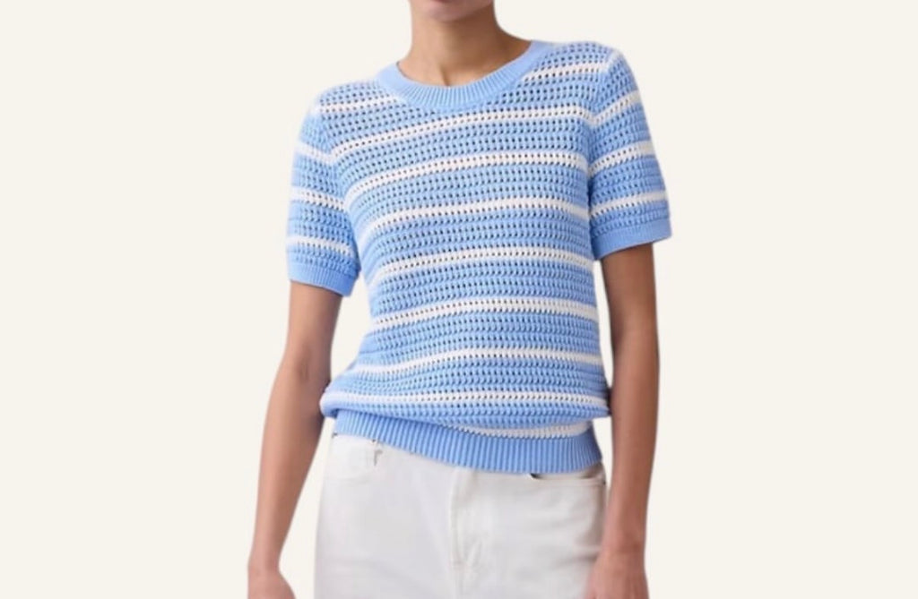Blusa crochet gap celeste