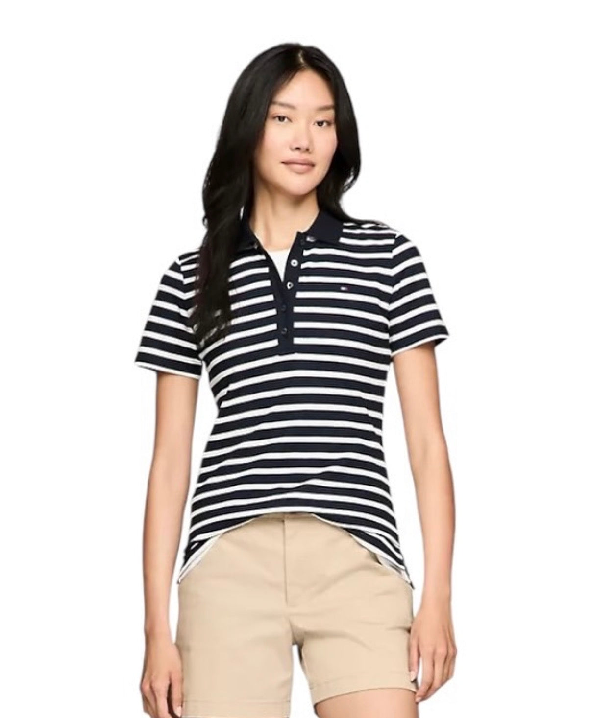 Camisa polo tommy hilfiger rayas azul oscuro