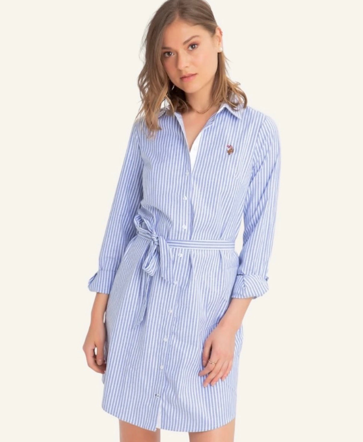Vestido u.s. polo assn. rayas celestes