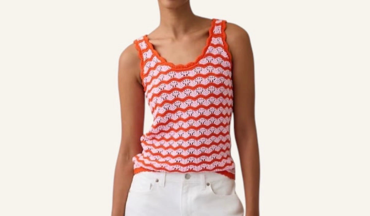 Blusa crochet gap rosada