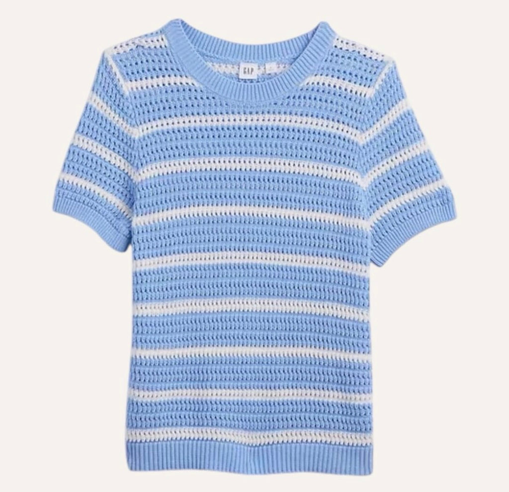 Blusa crochet gap celeste