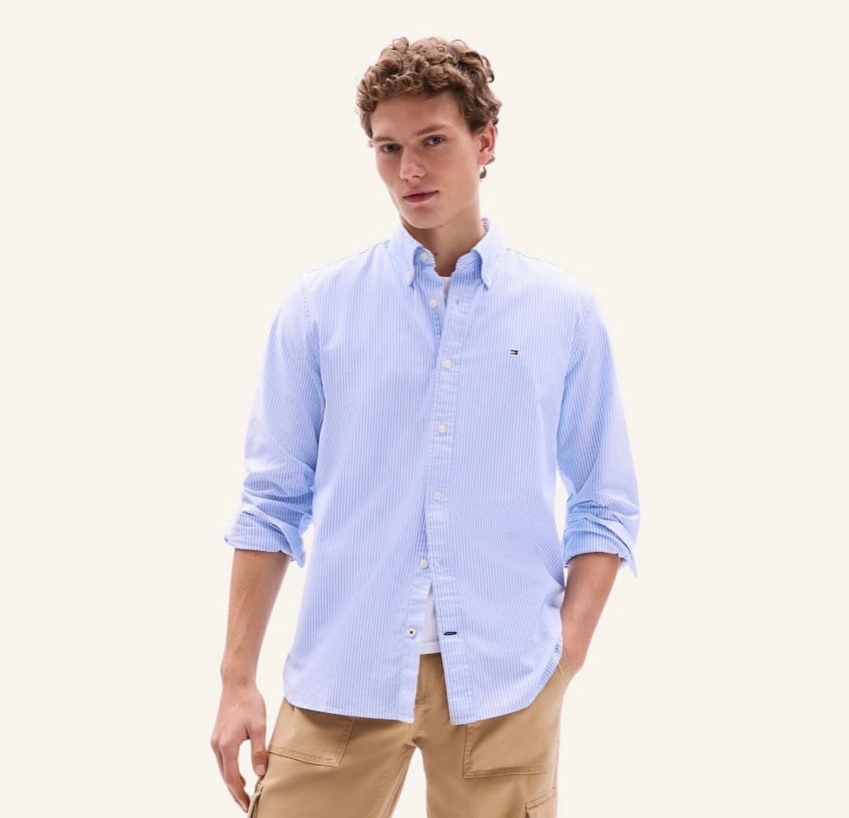 Camisa tommy hilfiger rayas celestes hombre