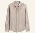 Camisa gap beige rayas tela blend de lino
