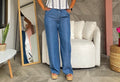 Pantalón tencel celeste
