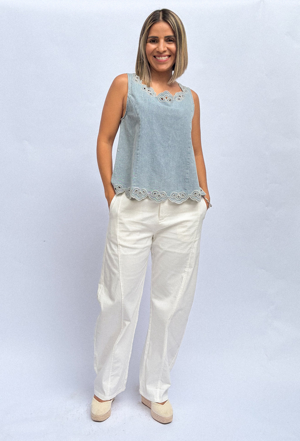 Blusa mezclilla